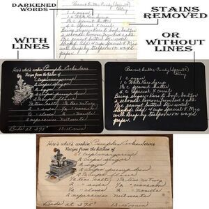 Engraved Handwritten Recipe Metal Card - Personalized Grandma's Recipe Card